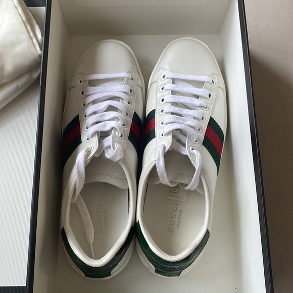 GUCCI Women’s Calfskin Crocodile ACE SNEAKER UK SIZE 37 US SIZE 7 - Picture 3 of 7